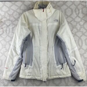 The North Face Summit Series Alpha HyVent PrimaLoft Jacket White Grey Womens S